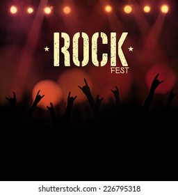 Rock festival, poster, eps 10