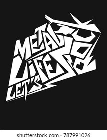Rock festival poster. Rock & metal. Typography for T-shirt print. Slogan graphic for t shirt.