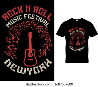 Rock festival poster. Rock and Roll sign, Slogan graphic for t shirt.