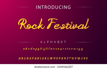Rock Festival Signature Font Calligraphy Logotype Script Font Type Font lettering handwritten