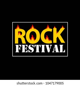 Rock Festival Vector Template Design