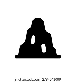 Rock Formation Icon Containing Natural Geological Structure, Landscape Theme, and Outdoor Atmosphere