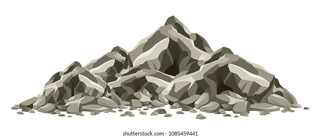 Rock Formation On A White Background
