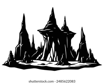 Rock Formations Unique Silhouette Design