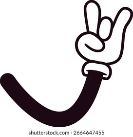 Rock gesture hand signal vector illustration