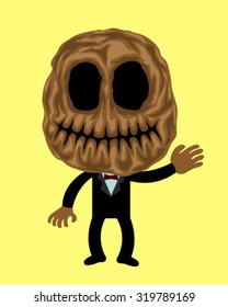 Rock ghost face brown