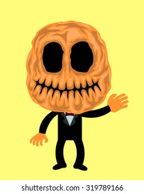 Rock ghost face orange