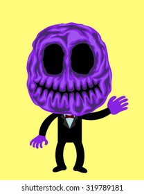 Rock ghost face violet