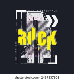 Rock graphic urban t shirt and apparel design