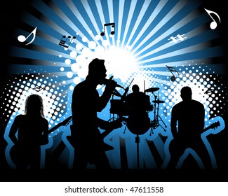 Rock group. Vector illustration for design use.