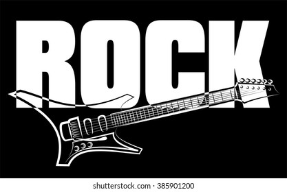 Guitar Piano Keys Lettering Music Stock Vector (Royalty Free ...