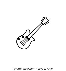rock, guitar icon. Element of rock and roll icon. Thin line icon for website design and development, app development. Premium icon