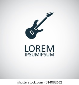 rock guitar icon, on white background
