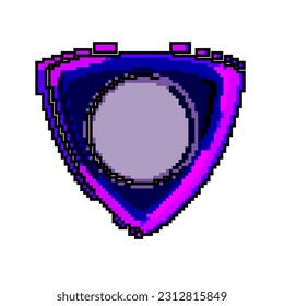 rock guitar pick game pixel art retro vector. bit rock guitar pick. old vintage illustration