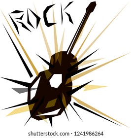 rock guitar vector illustration