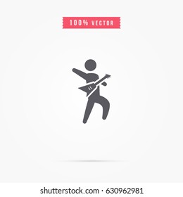 rock guitarist icon