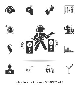 Rock Guitarist icon. Detailed set of night club and disco icons. Premium quality graphic design. One of the collection icons for websites, web design, mobile app on white background