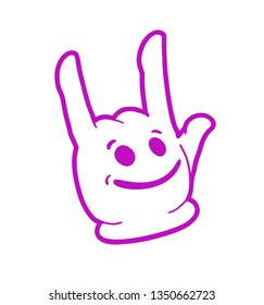rock hand draw