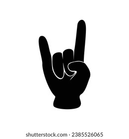 rock hand gesture design. finger style sign and symbol.