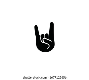 Rock Hand Gesture Emoji Vector Isolated Icon Illustration. Rock Hand Gesture Emoticon