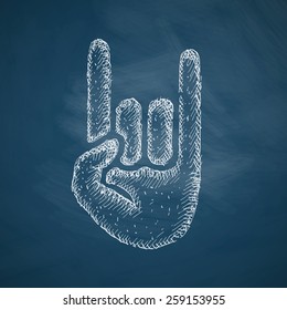 rock hand gesture icon