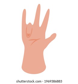 Rock hand gesture icon. Isometric of Rock hand gesture vector icon for web design isolated on white background