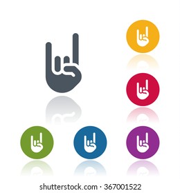 Rock hand icon