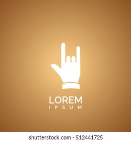 rock hand icon design