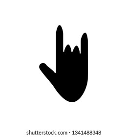 Rock hand icon. Rock and roll sign. Concert sign