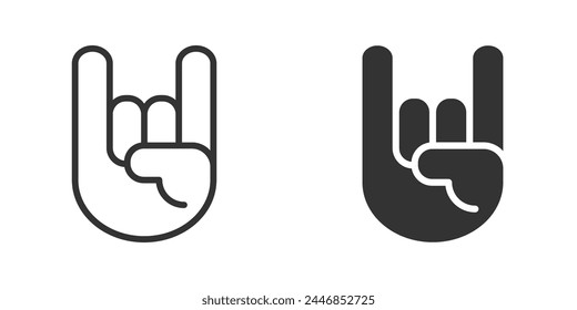 Rock hand icon. Vector illustration.