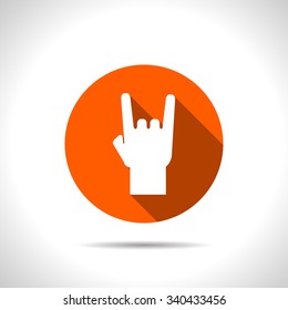 rock hand sign icon