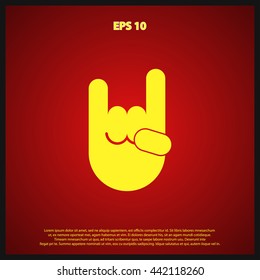 rock hand sign icon