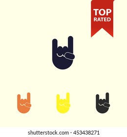 rock hand sign icon