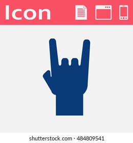 rock hand sign icon