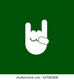 rock hand sign icon. rock hand sign vector