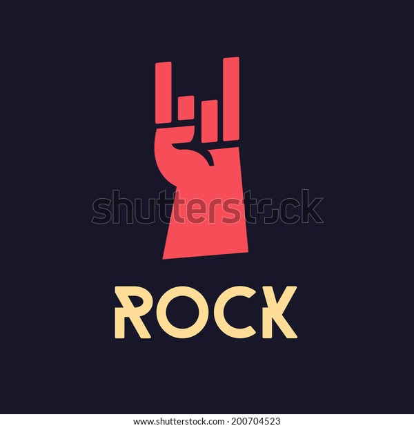 Rock Hand Vector Illustration Stock Vector (Royalty Free) 200704523