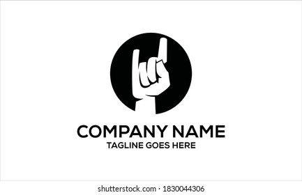 Rock Hand Vector Logo Design Inspirations