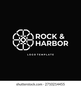 ROCK Y PUERTO DISEÑO DE LOGOTIPOS IDEA VECTOR.eps