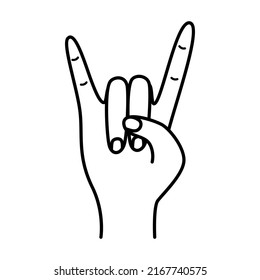 Rock Heavy Metal Hand Gesture Vector Stock Vector (Royalty Free ...