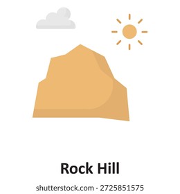 Icono de Vector de Rock Hill que puede modificarse o editarse fácilmente

