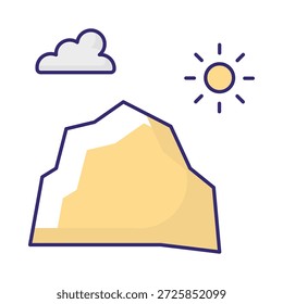 Icono de Vector de Rock Hill que puede modificarse o editarse fácilmente

