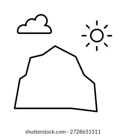 Icono de Vector de Rock Hill que puede modificarse o editarse fácilmente

