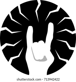 rock horns illustration