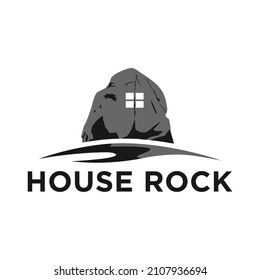 Rock House Logo Vector Design Template.