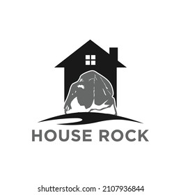 Plantilla de diseño de vectores con logotipo de Rock House.