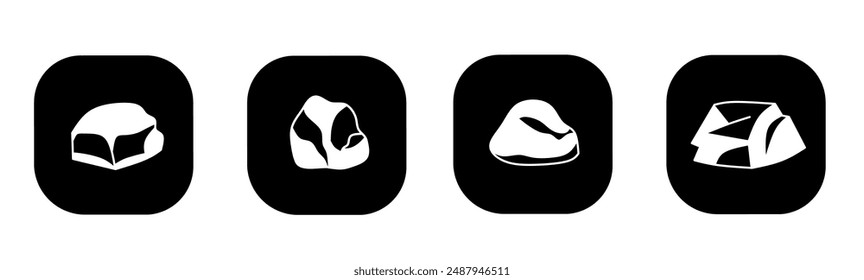 Rock-Symbol in flach. Rock-Icon-Design. Vektorgrafik des Bestands.