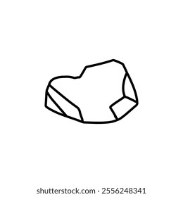 rock icon Flat symbol set outline