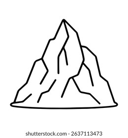 Rock icon on white background vector
Vector line icon rock climbing, mountaineering, tourism
