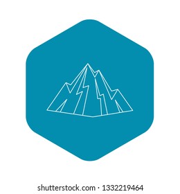 Rock icon. Outline illustration of rock vector icon for web