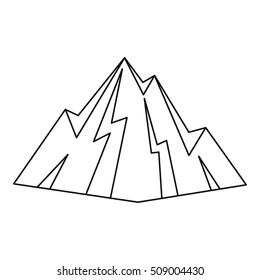 Rock icon. Outline illustration of rock vector icon for web